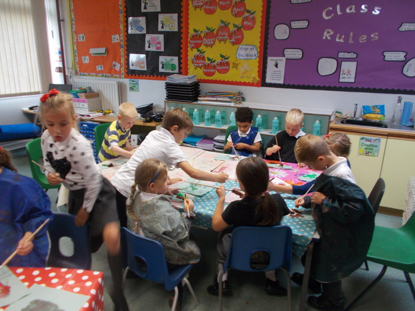 Image of Painting play dough!